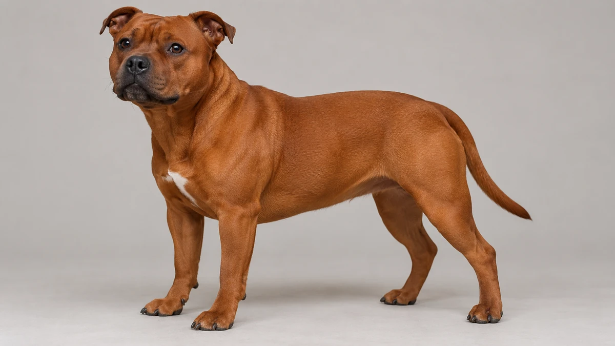 İngiliz Staffordshire köpek — kırmızı (red) renk