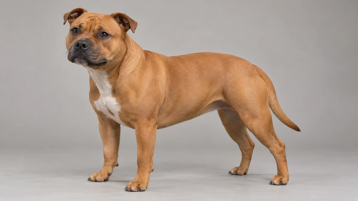 İngiliz Staffordshire köpek — fawn renk
